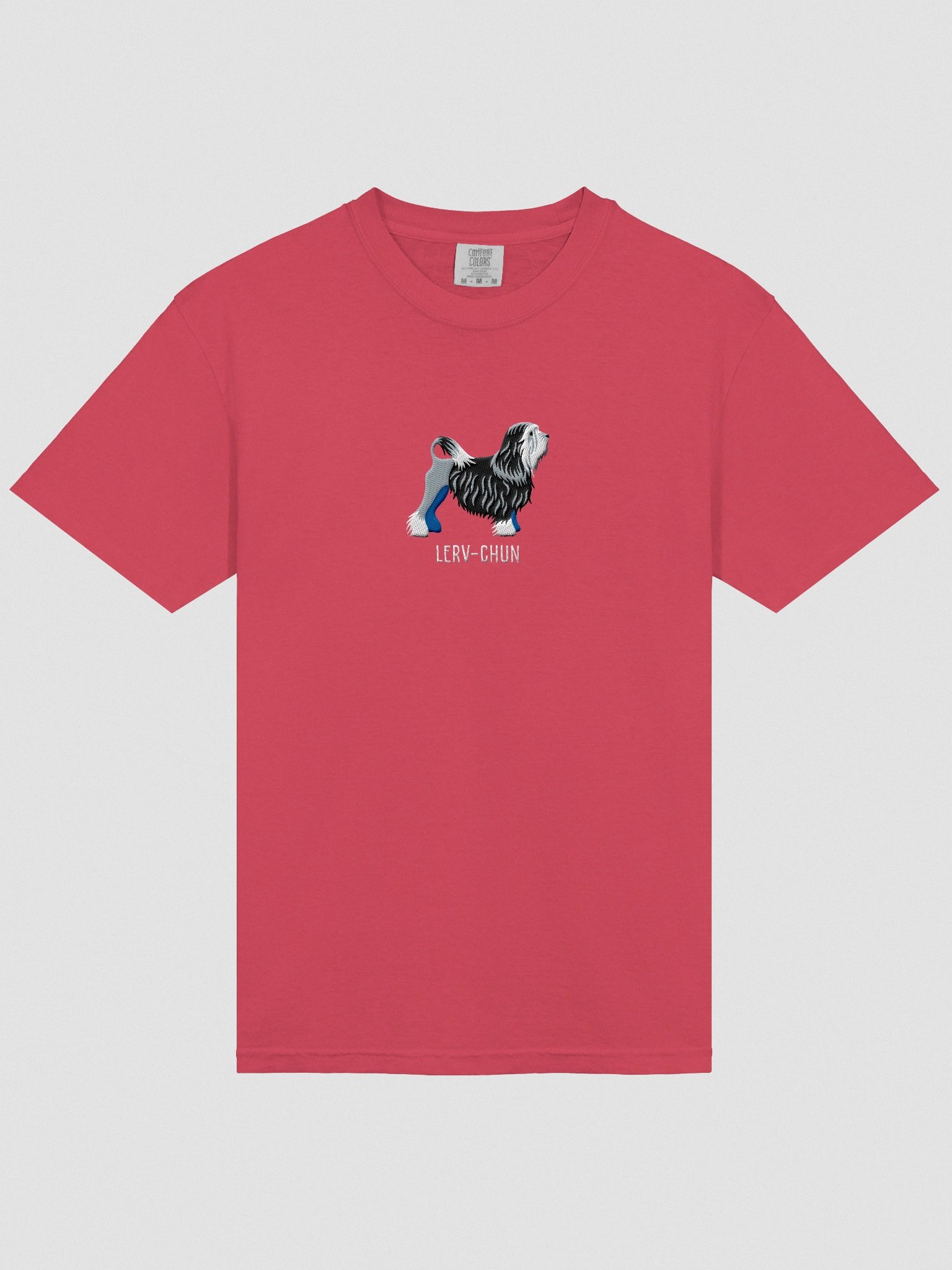 Lerv-Chun T-Shirt(Embroidered) of a Lowchen(Black & White) product image (6)