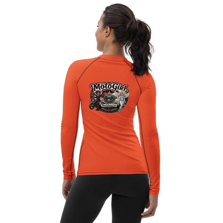 Women's MötoGraffitti Long Sleeve "Rash Guard"Tee Safety Orange product image (2)