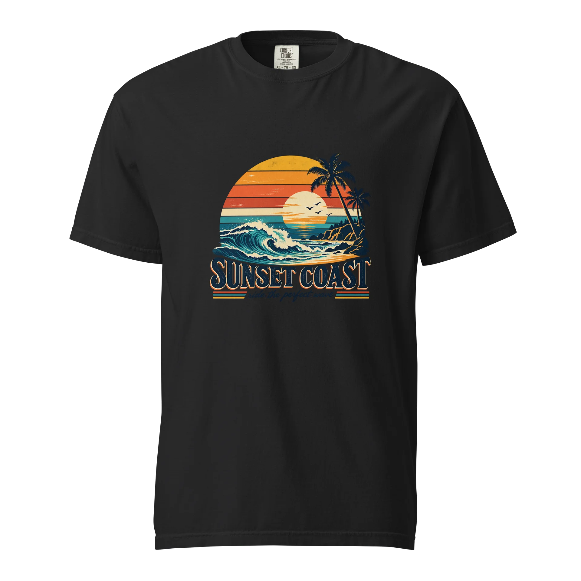 Sunset Coast Tropical Beach Graphic Tee product image (1)