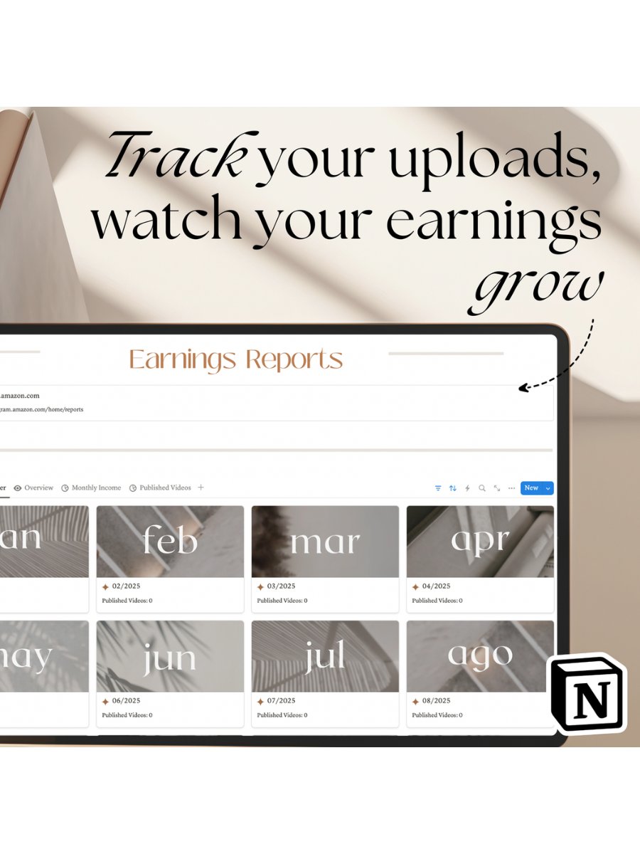 Amazon Influencer Notion Template product image (3)