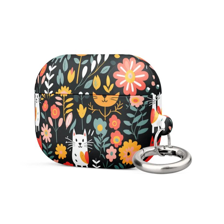 Whimsical Feline Garden All-Over Print AirPods® Case product image (2)