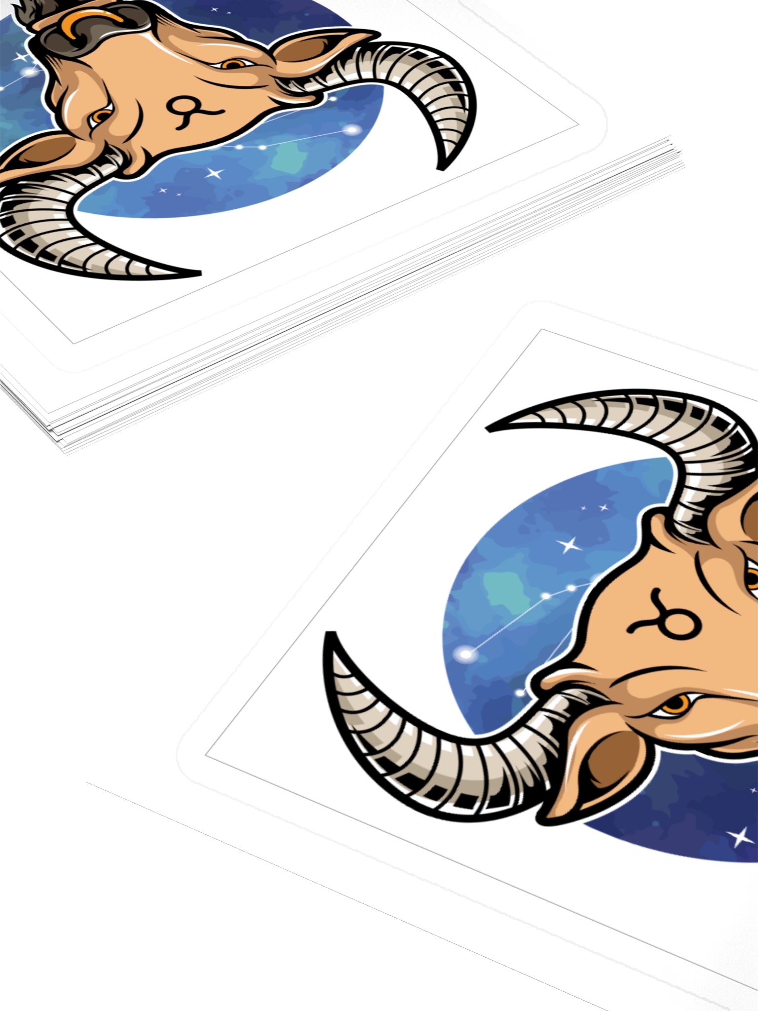 Taurus Zodiac Sticker — Starry Night Bull Design product image (4)