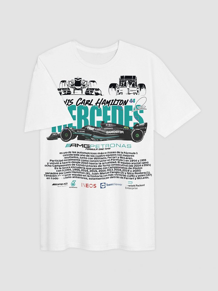 Lewis Hamilton Mercedes AMG Graphic Tee | #44 Seven Time Champion | Formula 1 Collector Shirt product image (2)