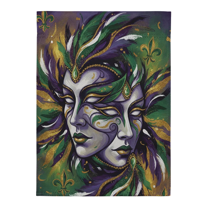 Vibrant Mardi Gras Garden Flag product image (1)