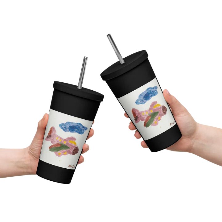 Kid Airplane (Insulated Tumbler with a Straw) product image (2)