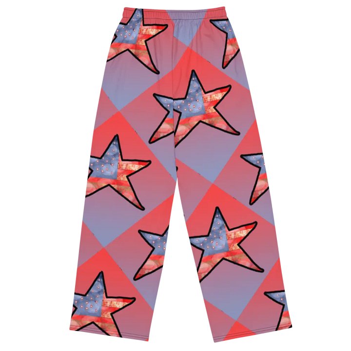 American Flag Star Wide Leg Pants product image (1)