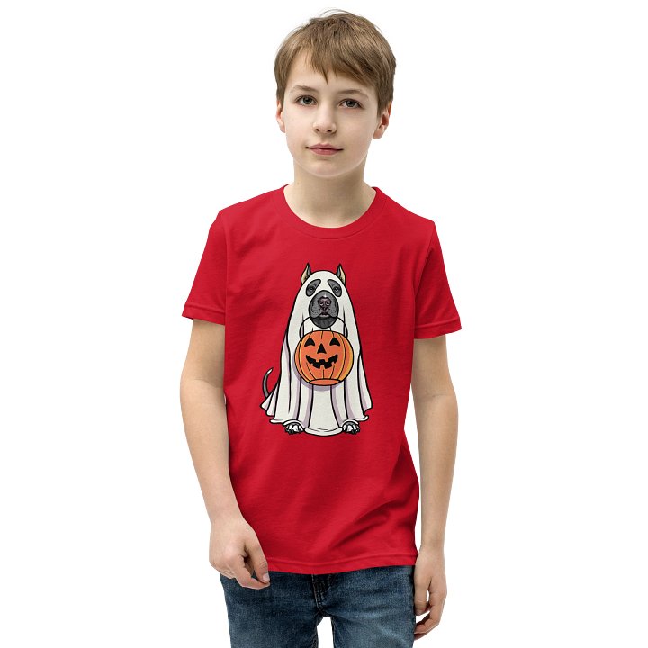 Halloween American Pitbull Terrier(Blue, Cropped Ears) Youth T-Shirt product image (1)