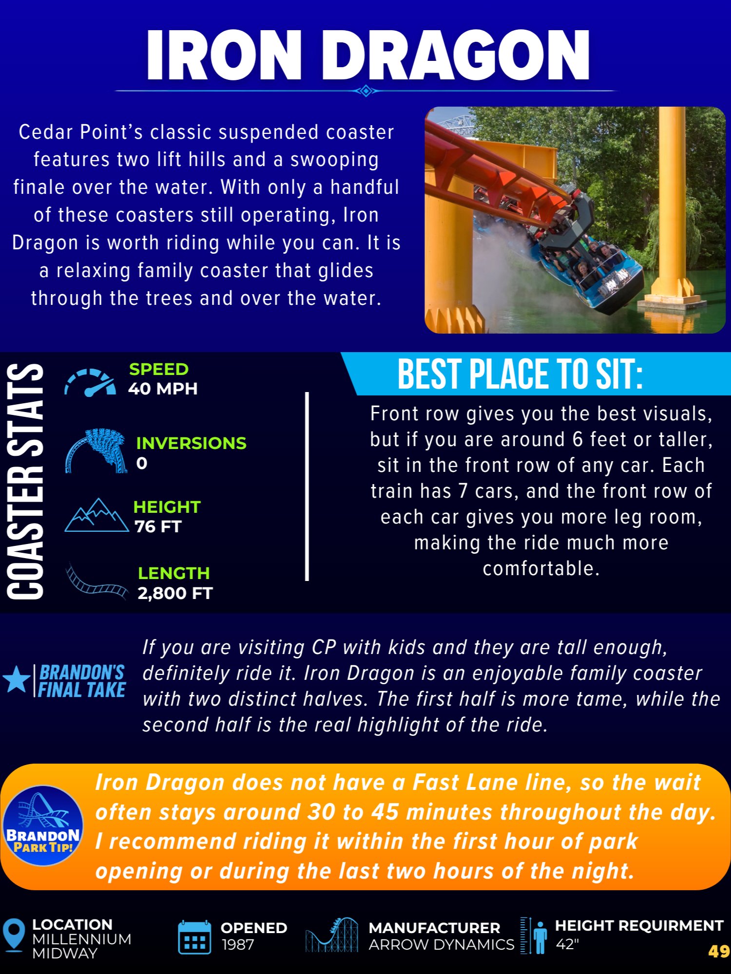 Cedar Point Ultimate Guide 2026 | 84-Page Printable Digital PDF + Printer-Friendly Edition, Instant Download product image (6)