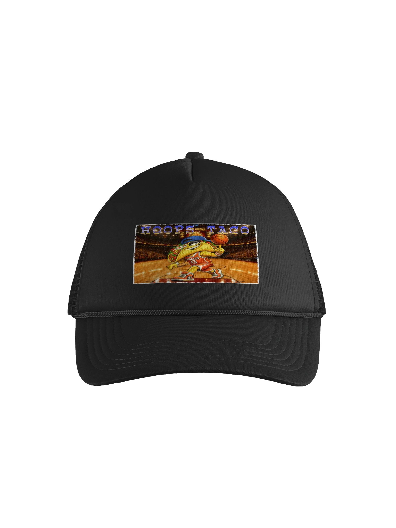Hoops Taco Cartoon Basketball Trucker Hat - The Taco family product image (6)