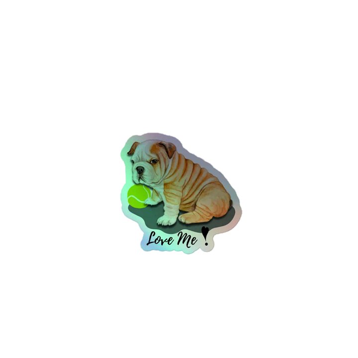 Bulldog Bliss Holographic Sticker Set product image (1)
