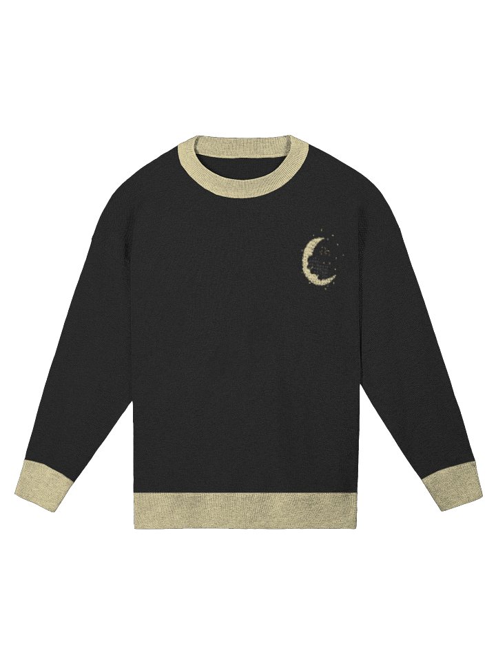 Sleepy Moon Knitted Crewneck Sweater Relaxed Fit product image (1)