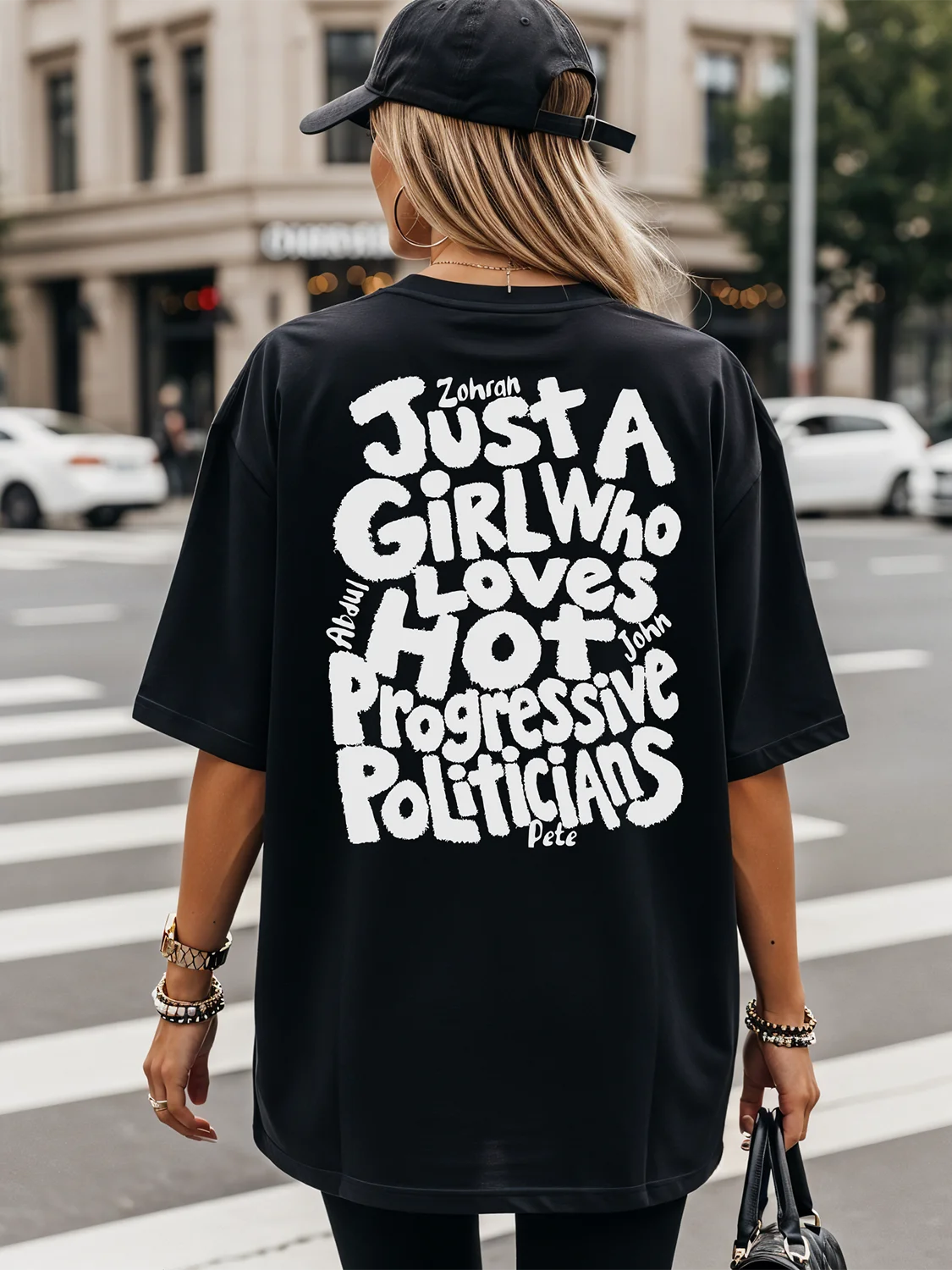 Hot Progressive Politicians T Shirt, Just A Girl Who Loves Abdul, Zohran, John, Pete Appreciation Tee product image (1)