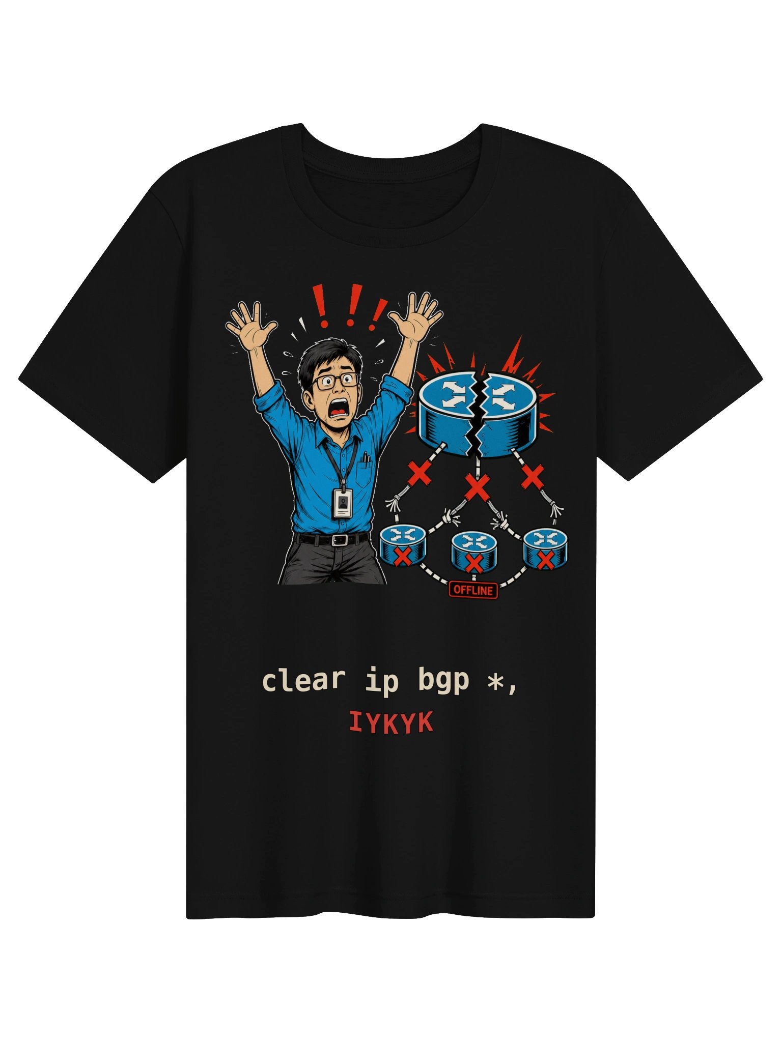 clear ip bgp * — IYKYK Tee (version 7) product image (1)