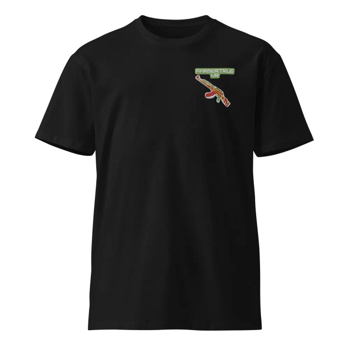 farmertrue font & AK47 Drawn T-Shirt Embroidered Unisex product image (1)