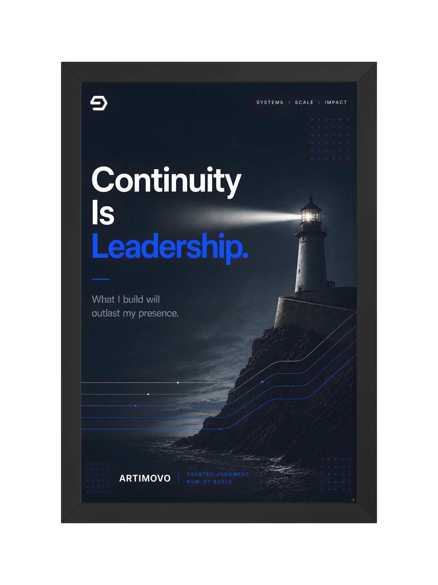 Continuity Is Leadership — Framed Leadership Print product image (2)