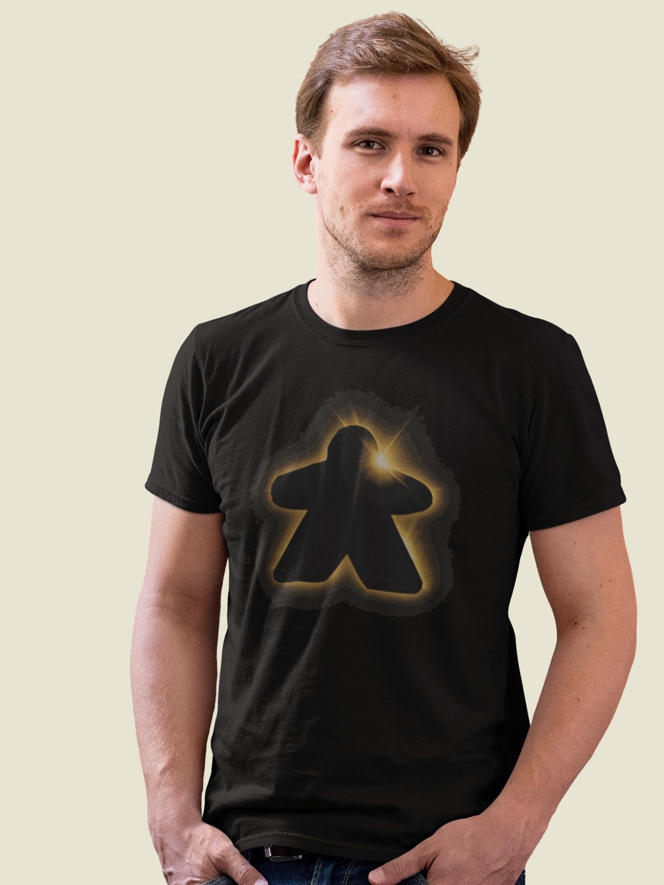 Meeple Eclipse Shirt, Total Solar Eclipse Board Game T-shirt product image (1)