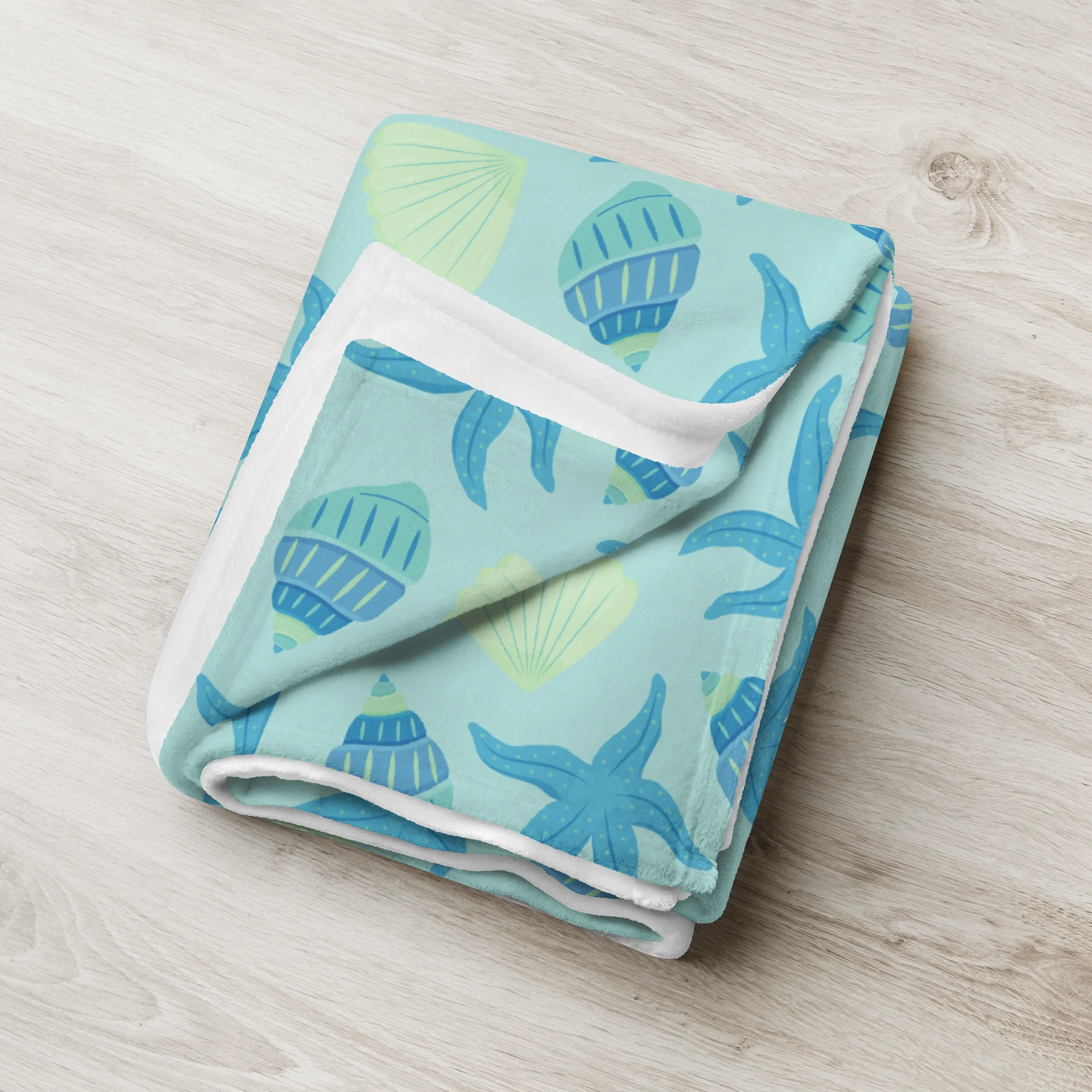 Seashells and Starfish Throw Blanket for Home Comfort product image (8)