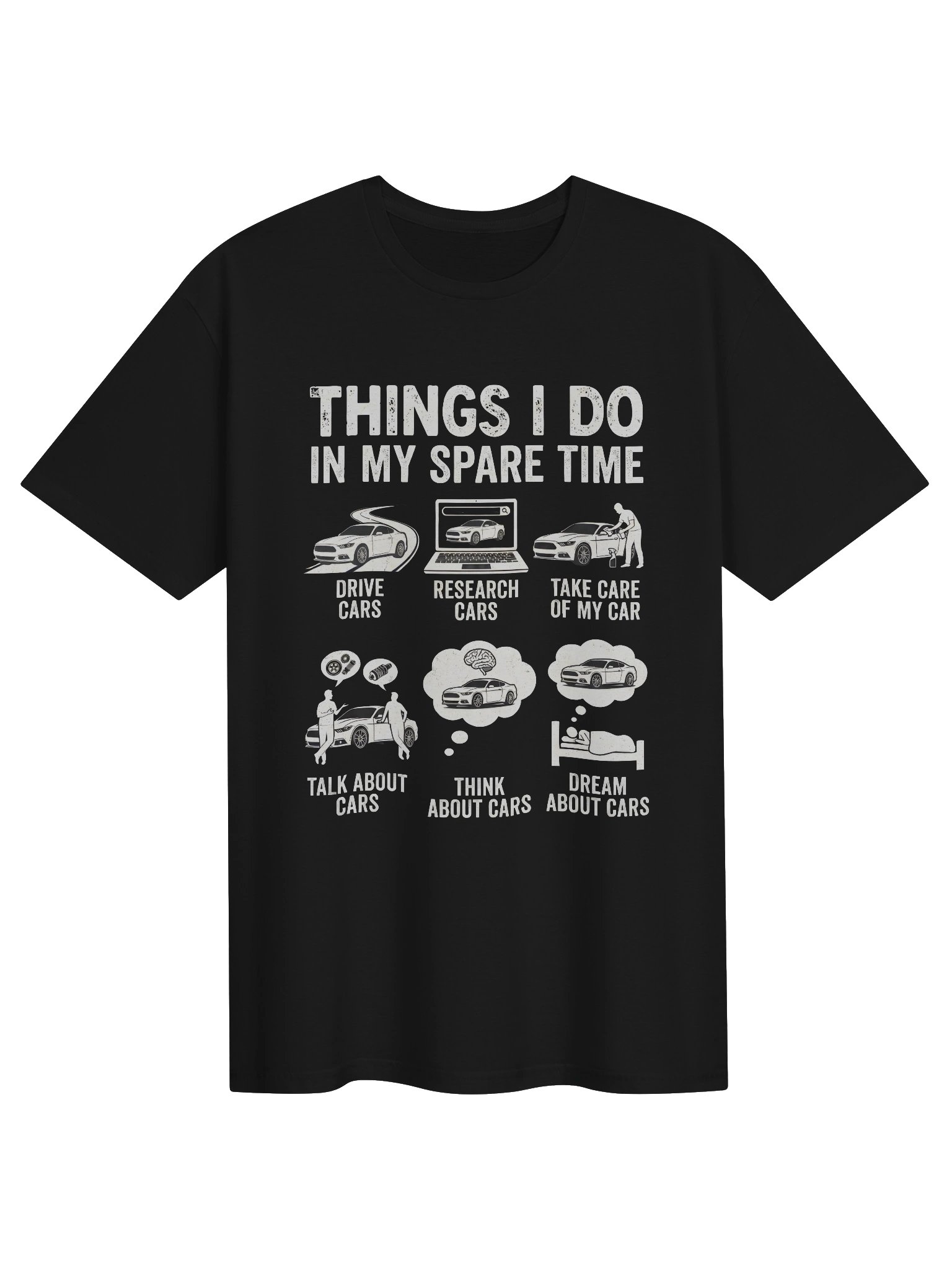 Funny Car Guy T-Shirt: Things I Do In My Spare Time product image (1)