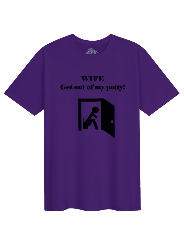 "Wife, Get Out of My Potty" Funny Husband Bathroom Humor T-Shirt | Marriage Gag Gift product image (4)