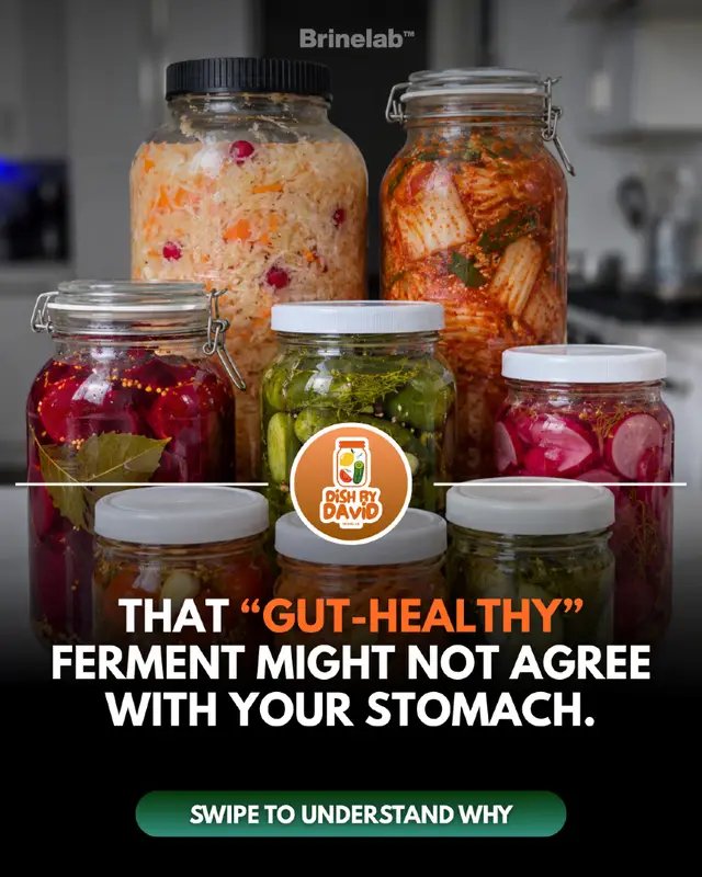 Just because something is good for your gut doesn't mean your stomach will always agree with it. You might enjoy one fermented food without a problem, while another leaves you feeling uncomfortable. So does that mean fermentation isn't for you? Not necessarily. Sometimes it's not about giving up fermented foods. It's about understanding which ones work for you and how to introduce them. Want to learn more about fermentation before adding it to your routine? Check out my complete fermentation guide through the link in my BIO.