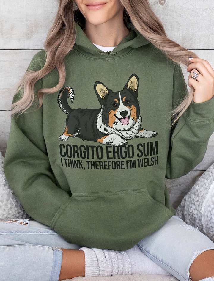 I Herd That Hooded Sweatshirt of a Cardigan Welsh Corgi(Tricolor) | Funny Hoodie for Herding Dog Paw-rents product image (2)