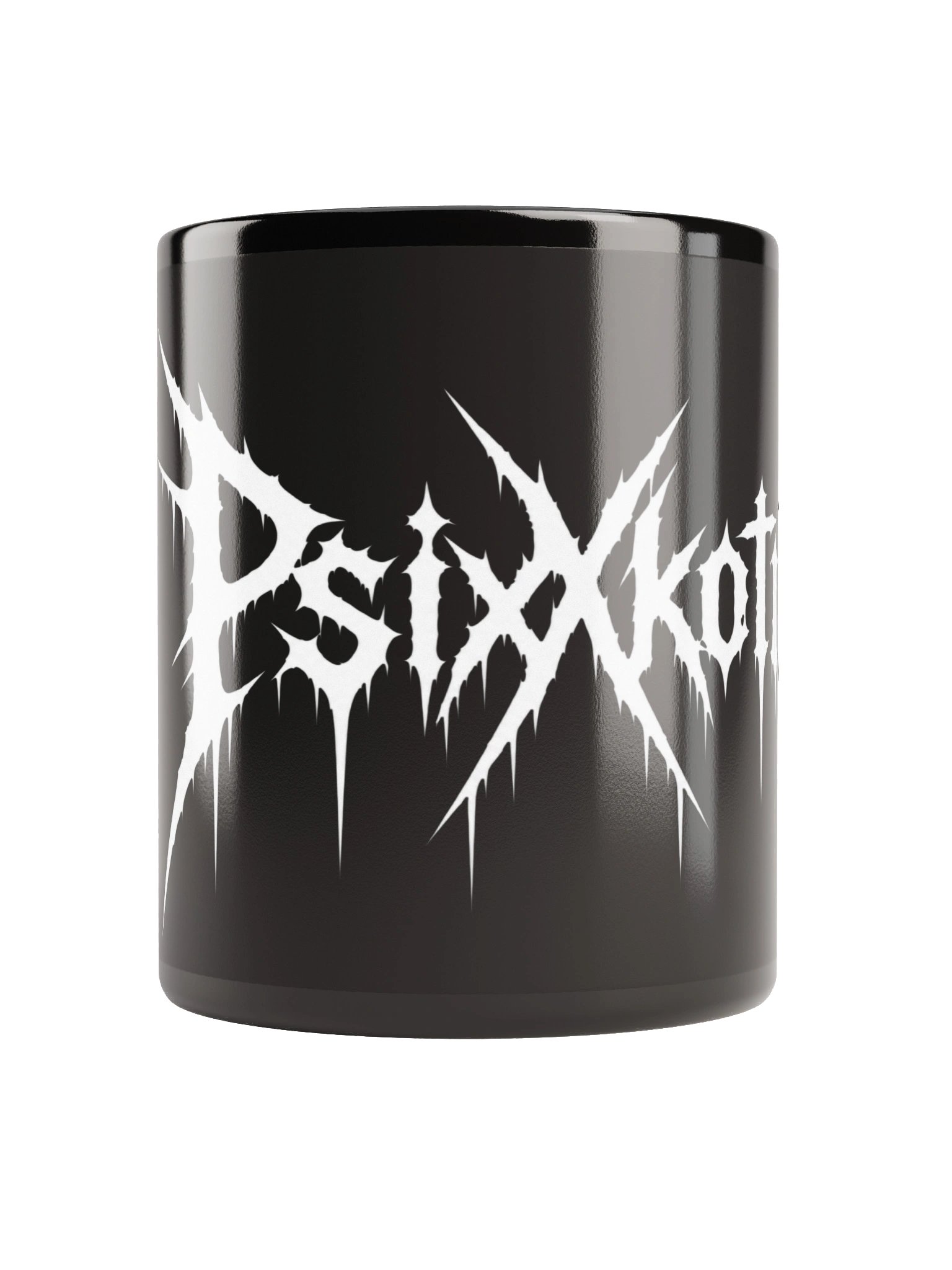 Psixkotic Dripping Logo Black Glossy Mug product image (3)
