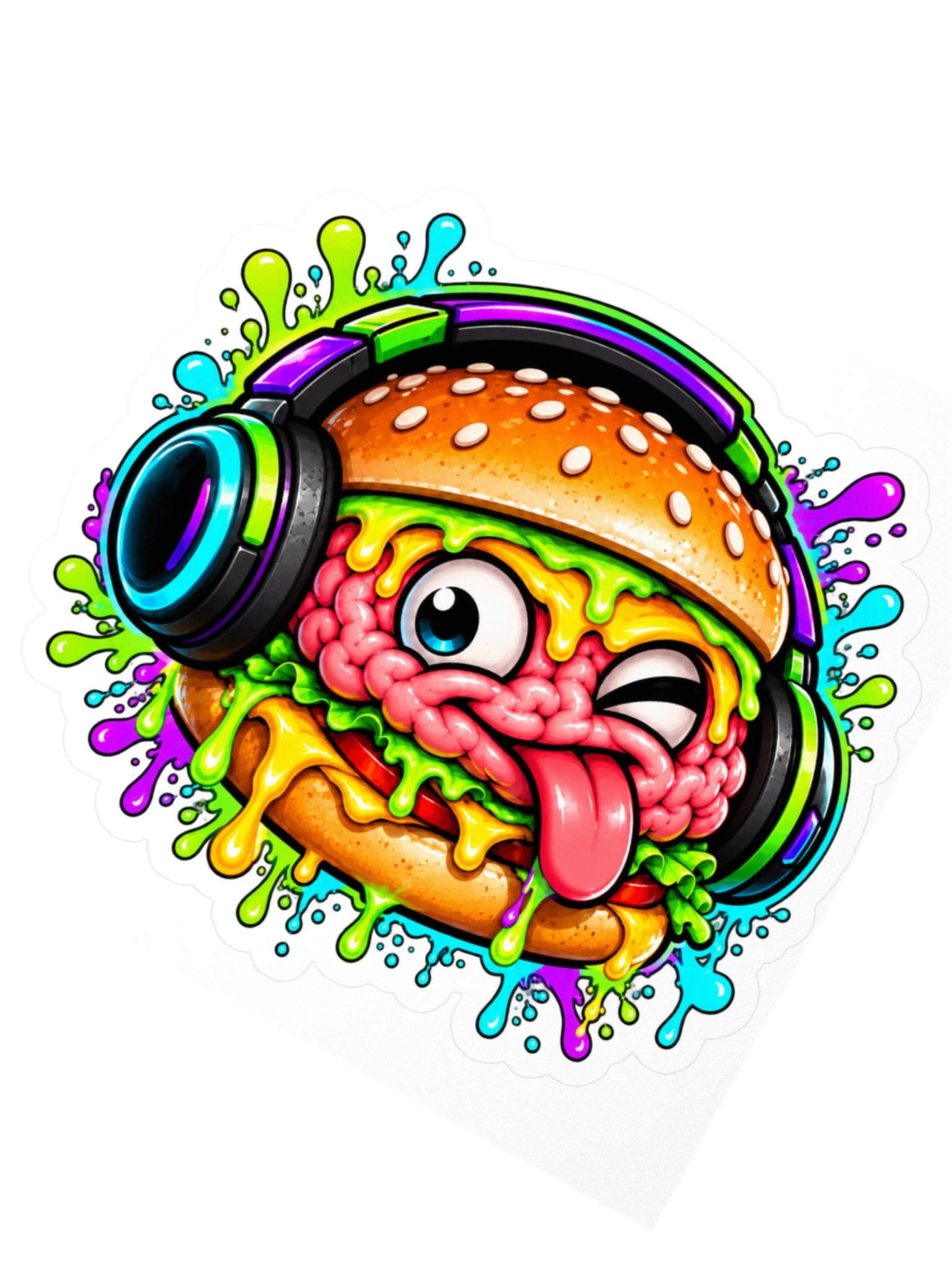 Neon Burger For BrainZ Sticker product image (4)
