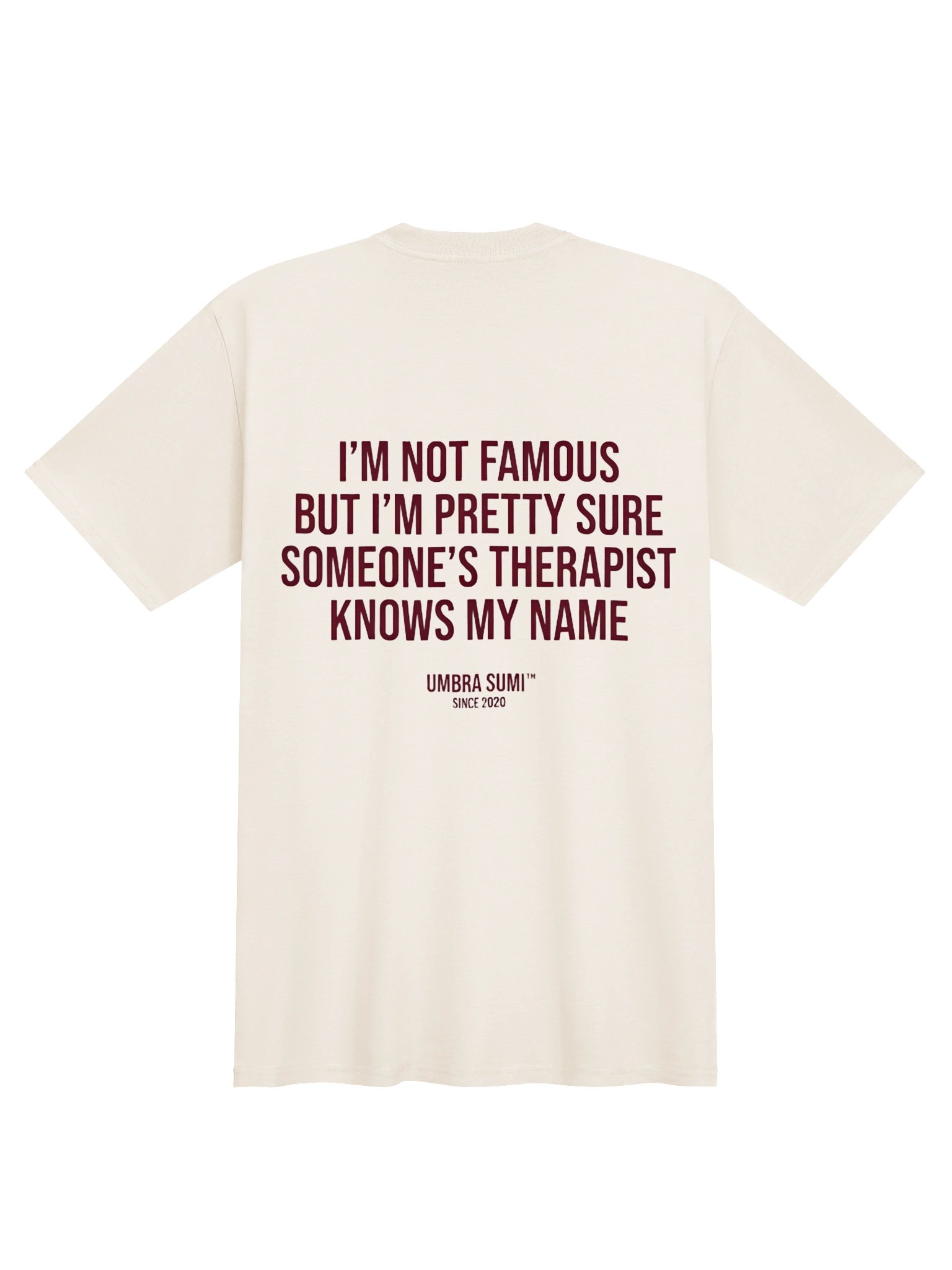 I'm Not Famous Someone's Therapist Knows My Name Funny T-Shirt product image (1)