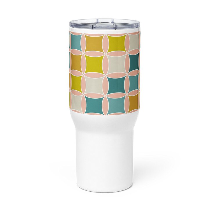 Mid Century Retro Light Geometric Delight Travel Mug product image (2)