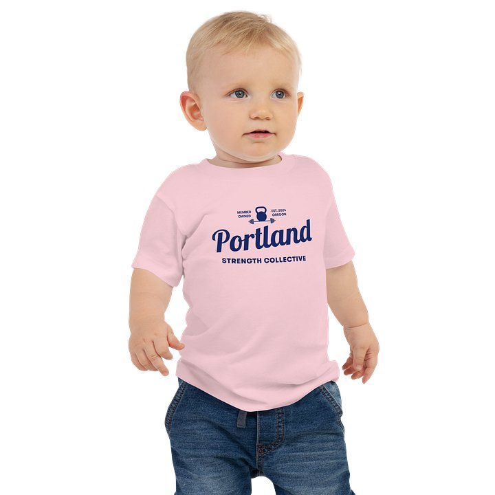 Baby PSC "Say Cheese" Tee (Blue Logo) product image (1)