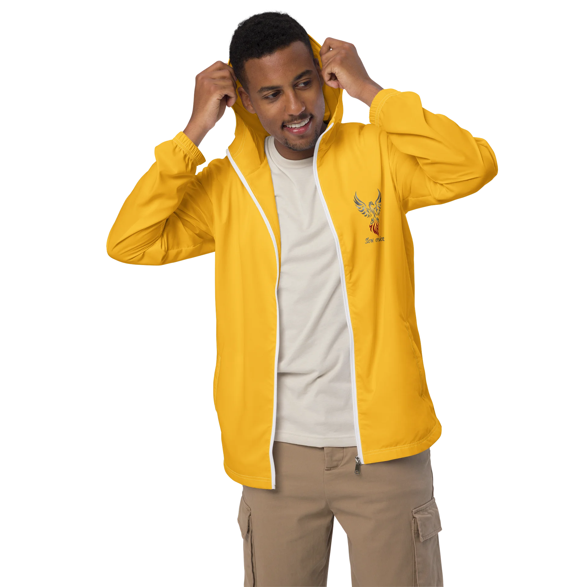 Gold Protect Your Peace Painted Windbreaker product image (2)