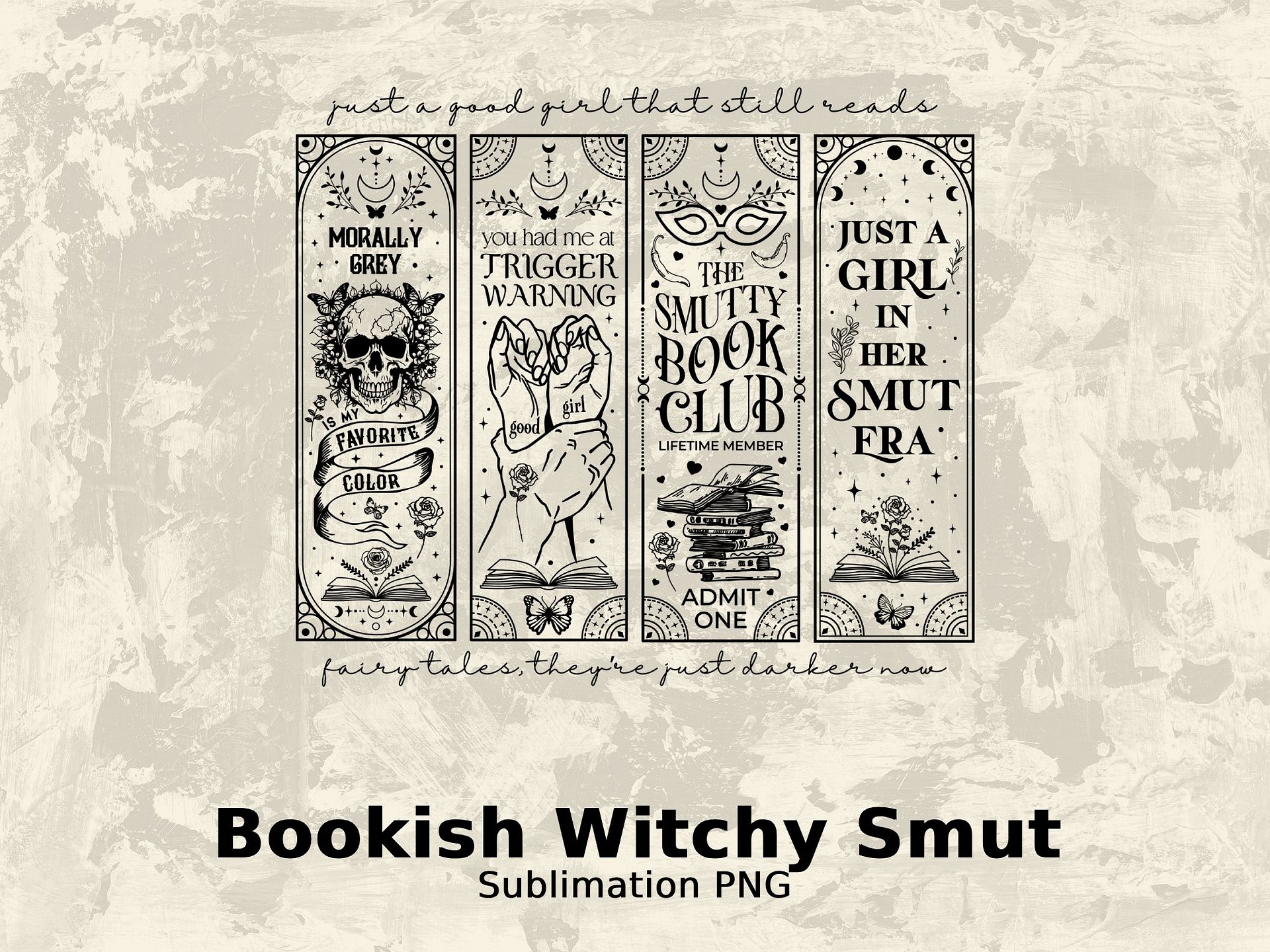 Witchy Bookish Smut Reader Spread Those Pages DTF Design or Sublimation Clipart PNG for Shirt, Bookmark Wall Art, Instant Digital Download product image (5)