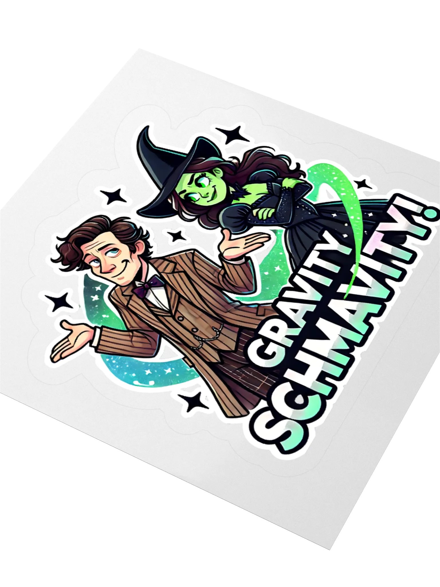 Defying Gravity Schmavity Stickers – Kiss-Cut Broadway Sci-Fi Crossover Vinyl Decals product image (4)