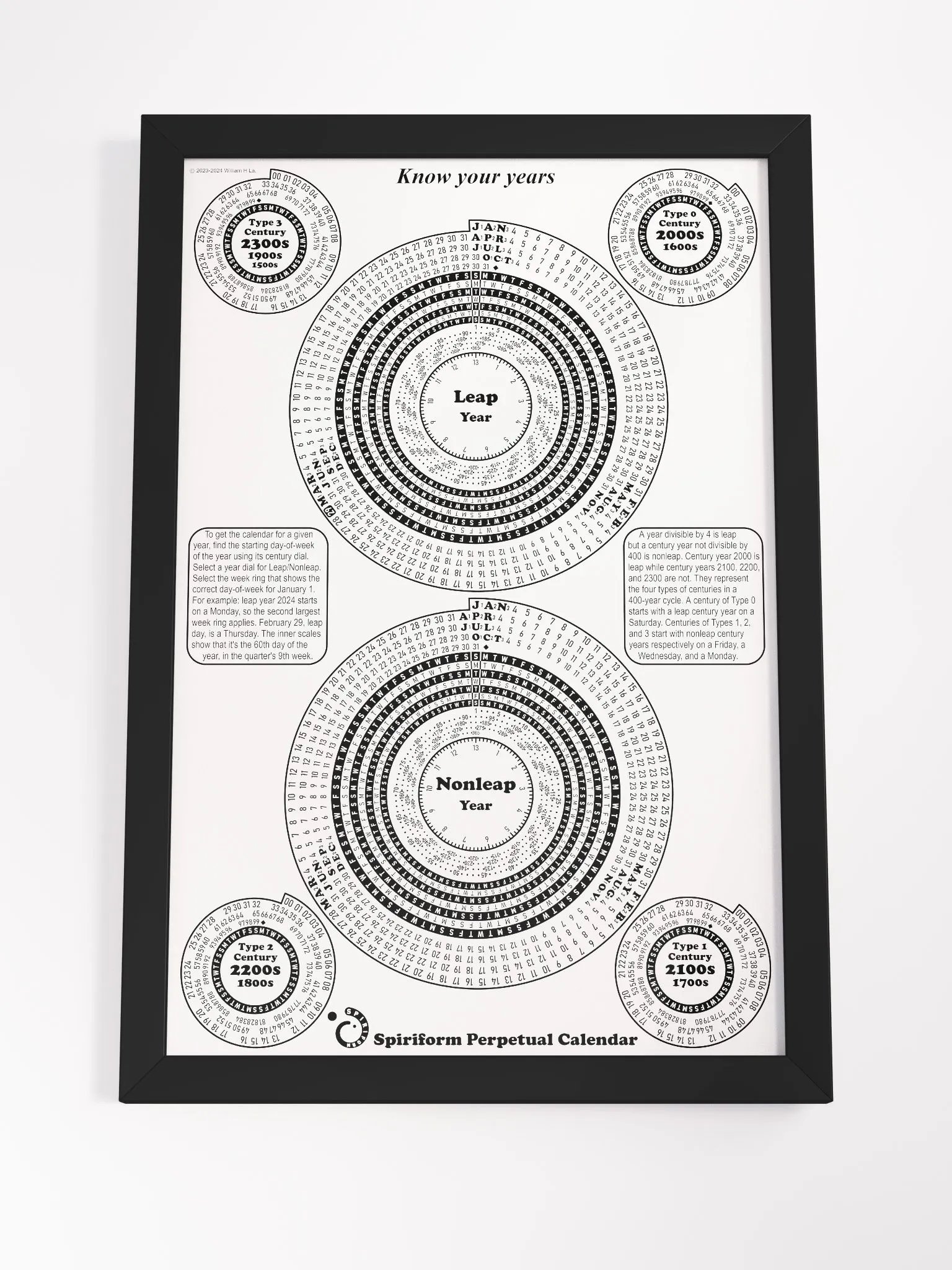 Spiriform Perpetual Calendar 12
