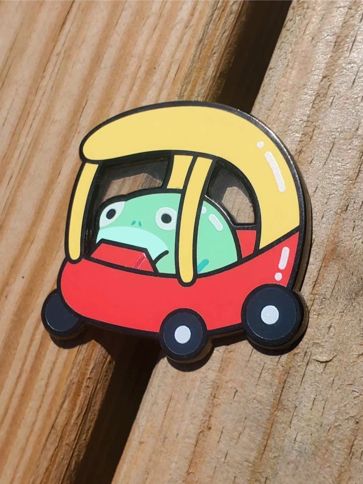 Froggy Car Metal Pin product image (1)