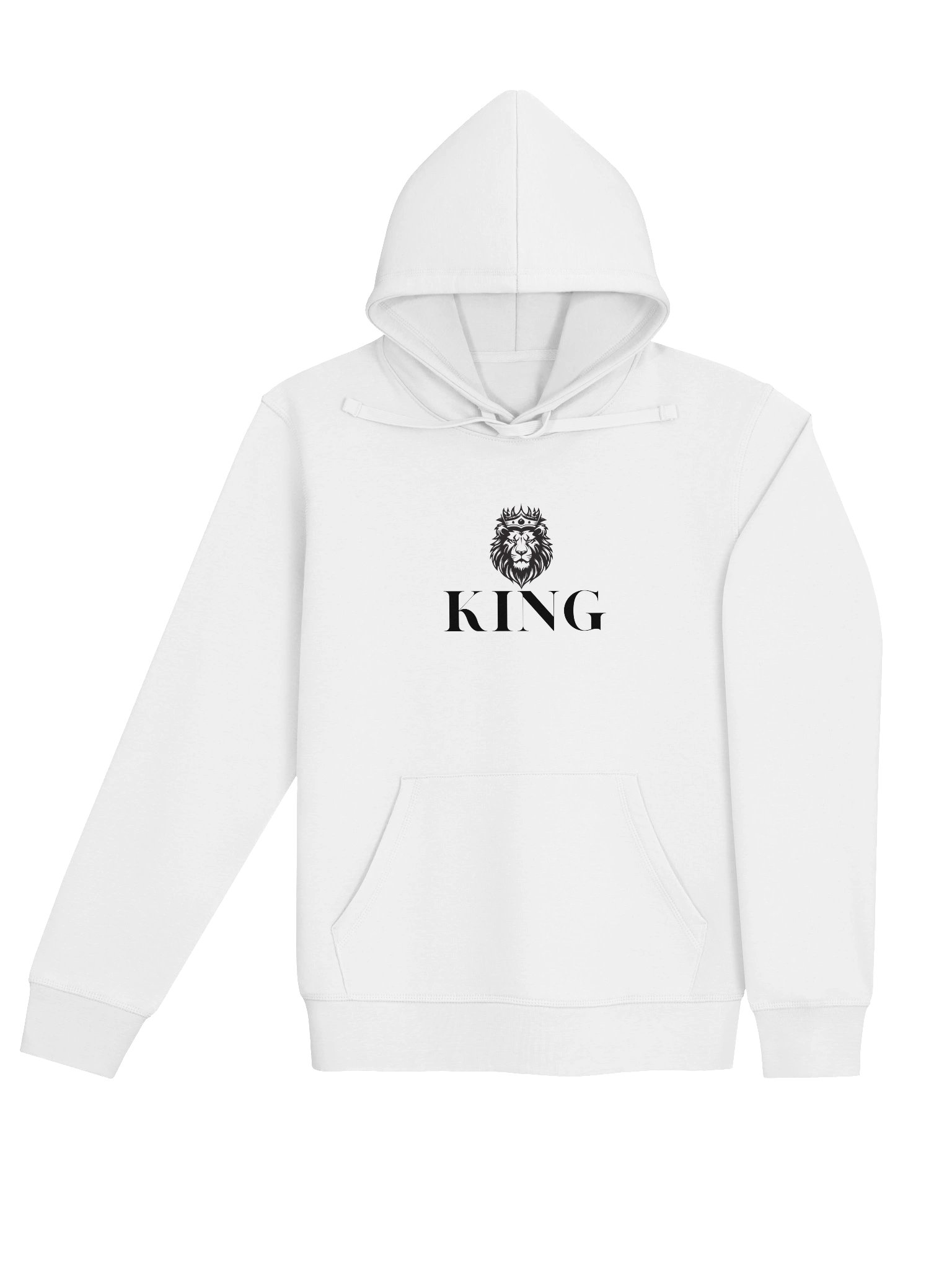 KING ORGANIC Cotton Unisex White Hoodie product image (4)