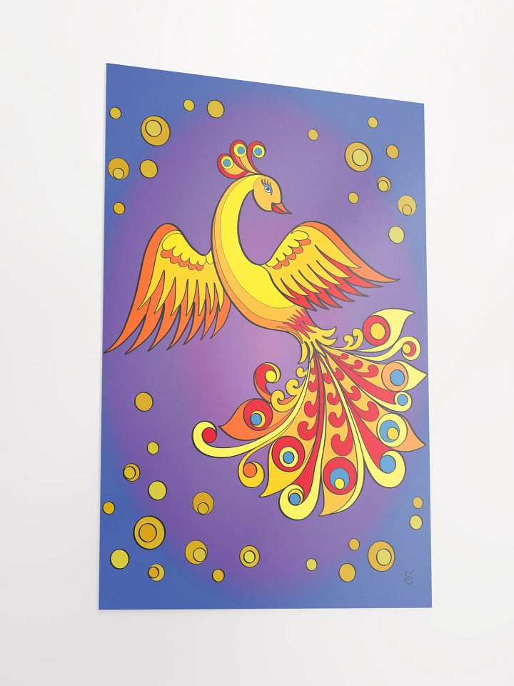 Vibrant Matte Poster Print - Golden Bird product image (2)
