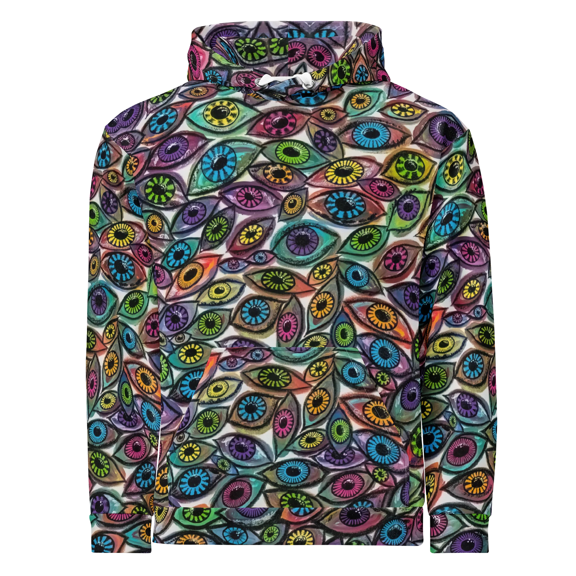 Psychedelic Eyes Recycled Unisex Hoodie | Eye See You Too product image (1)