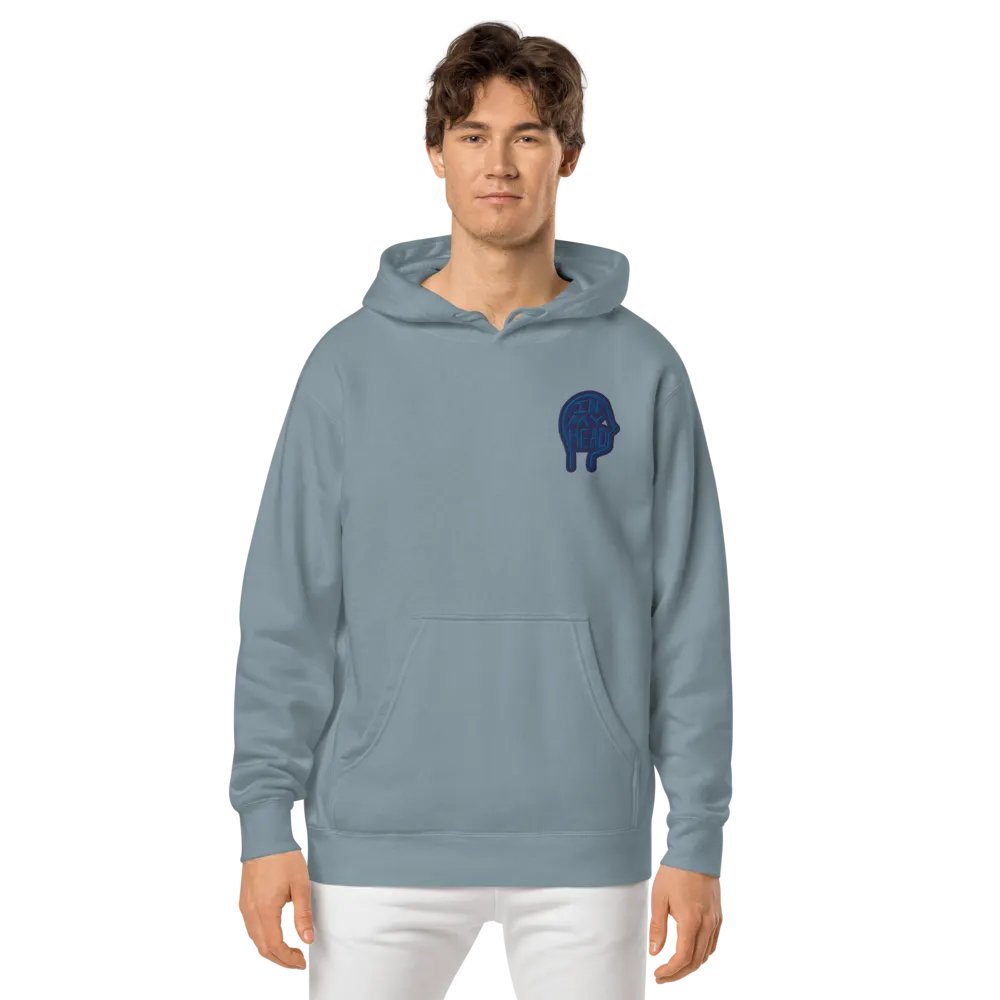 In My Head (L.C. lake design) embroidered pigment hoodie product image (2)