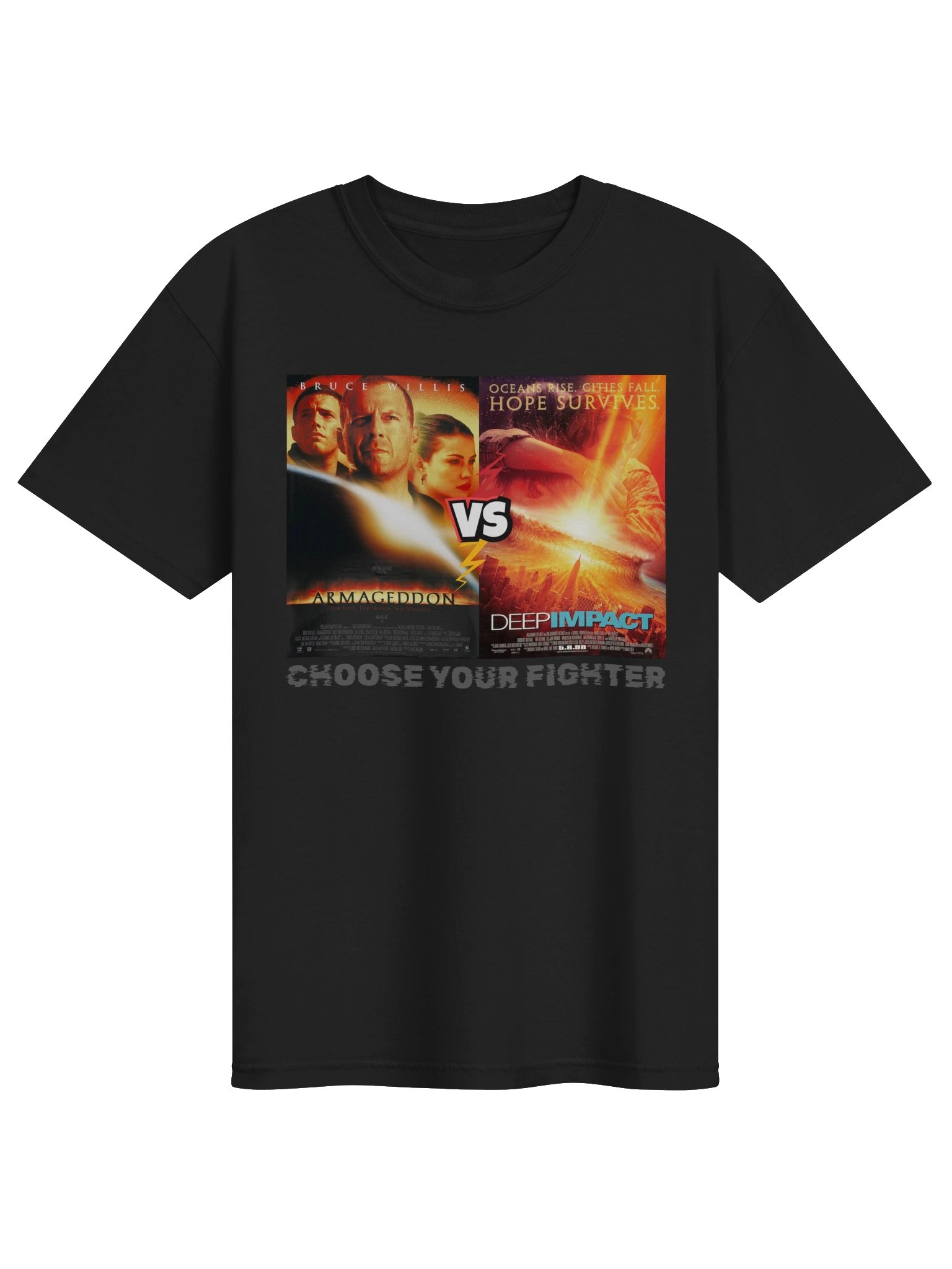 Armageddon vs. Deep Impact Choose Your Fighter T-Shirt product image (1)