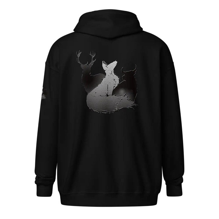 Stag Vixen and Bull Hypno design zip up hoodie product image (1)