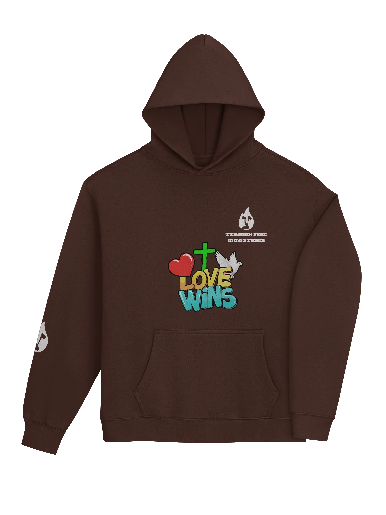 TZADDIK FIRE MINISTRIES OUTREACH MERCH HEAVY HOODIE - LOVE WINS product image (12)