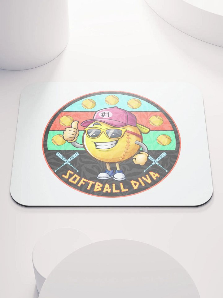 Softball Diva Thumbs-Up Mouse Pad product image (1)