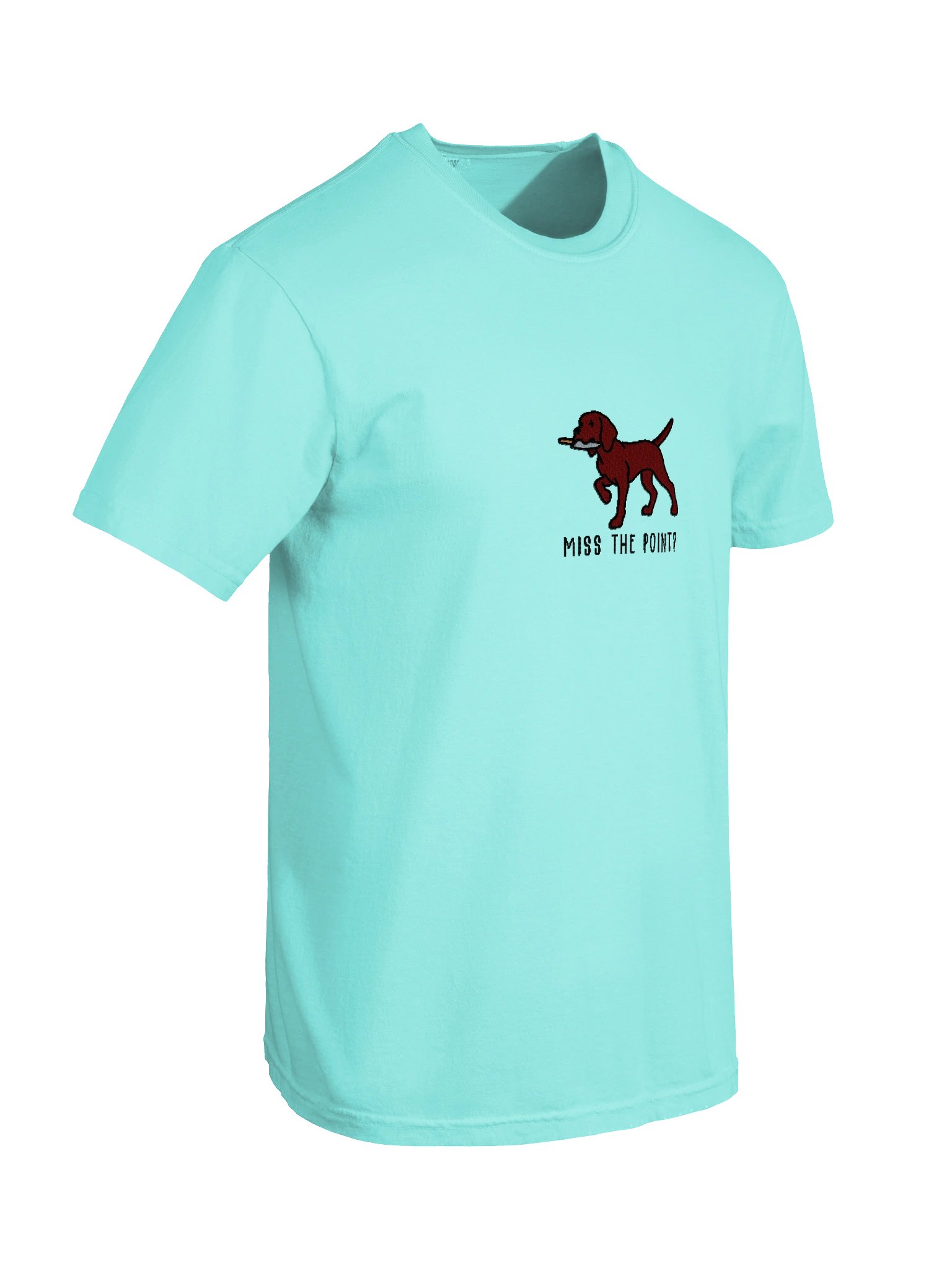 Miss the Point? Funny Chibi-Style Embroidered T-Shirt for German Shorthaired Pointer(Liver) Owners product image (100)