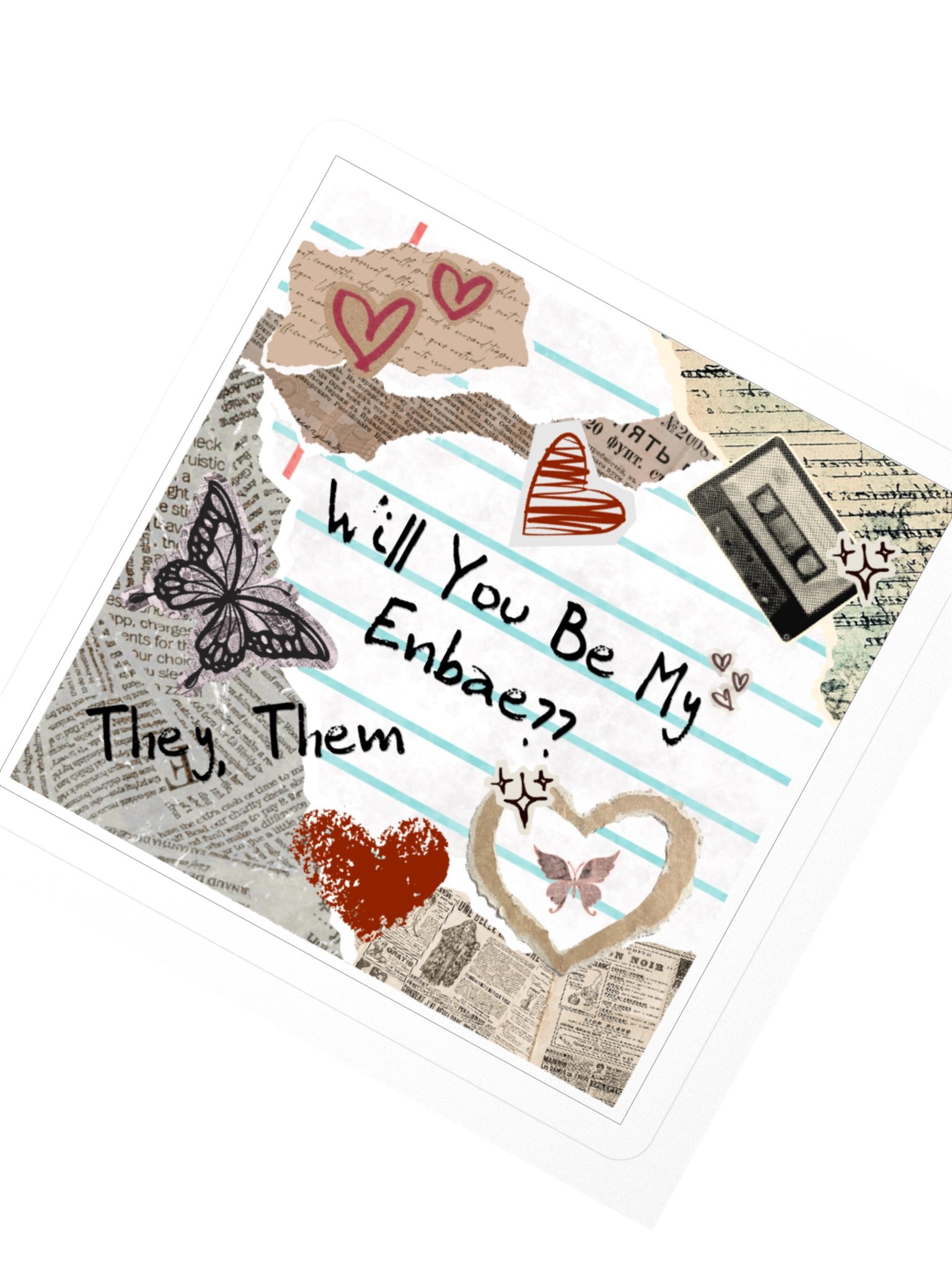 Will You Be My Enbae? Square Sticker product image (2)