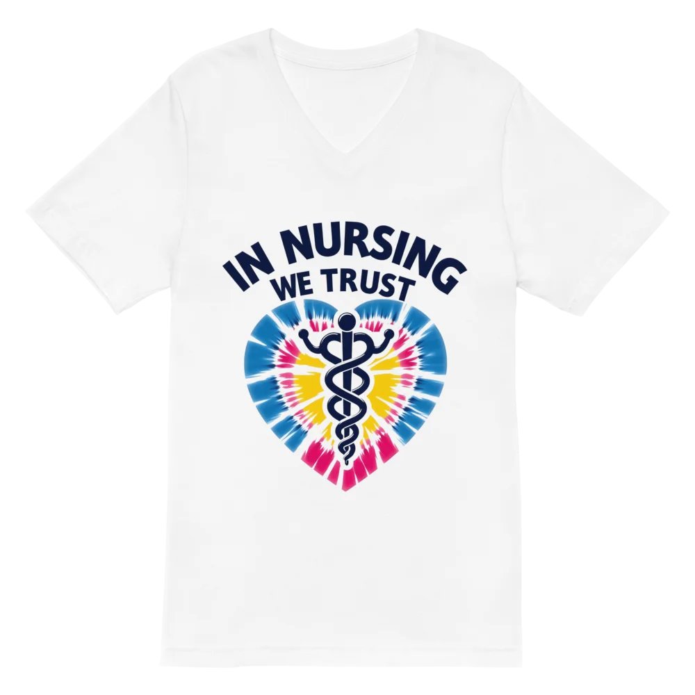 Trust in Nursing Tie-Dye V-Neck Tee product image (2)