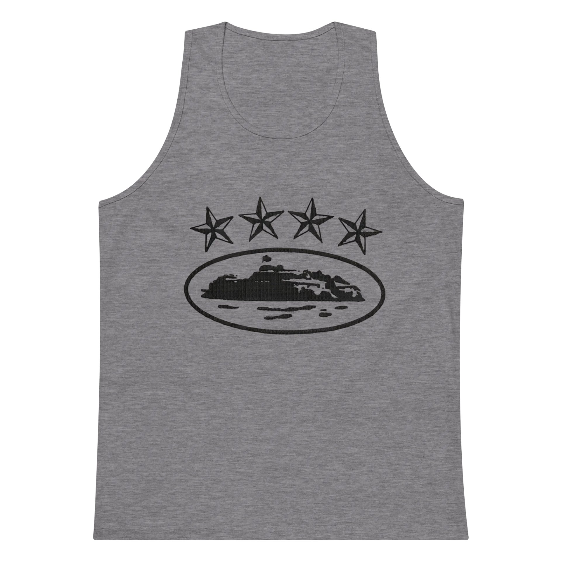 Corteiz 4Starz Alcatraz Womens Tank Top Grey product image (1)