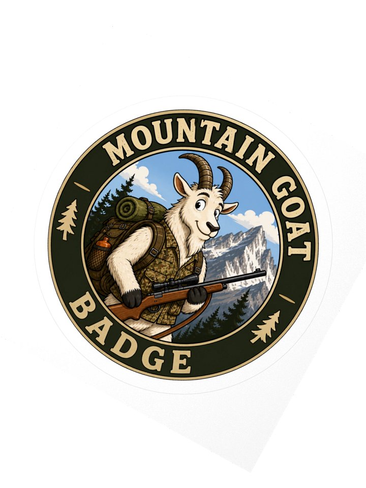 Mountain Goat Badge Sticker product image (4)