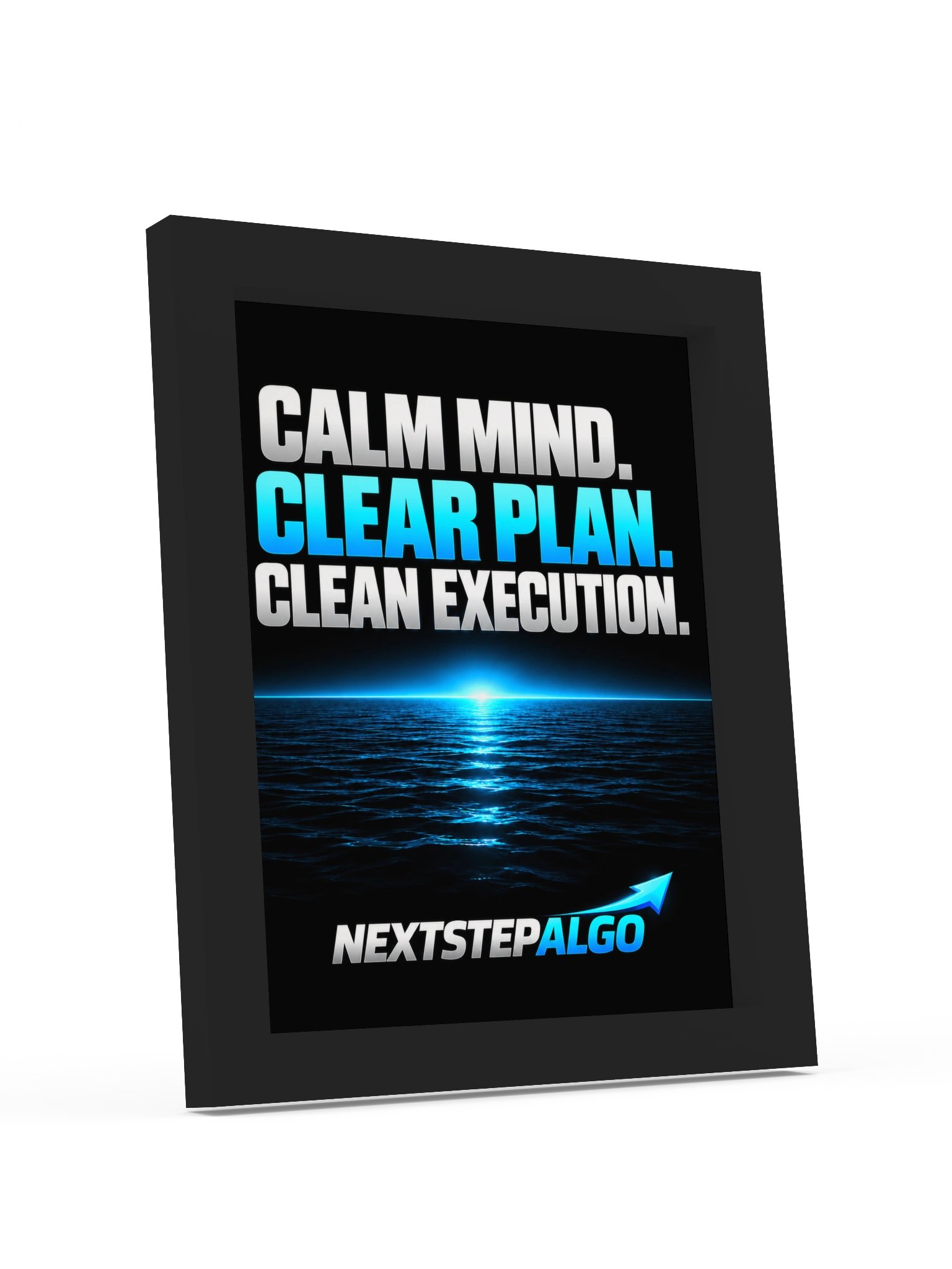 Calm Mind. Clear Plan. Clean Execution. | Framed Trading Wall Art product image (20)