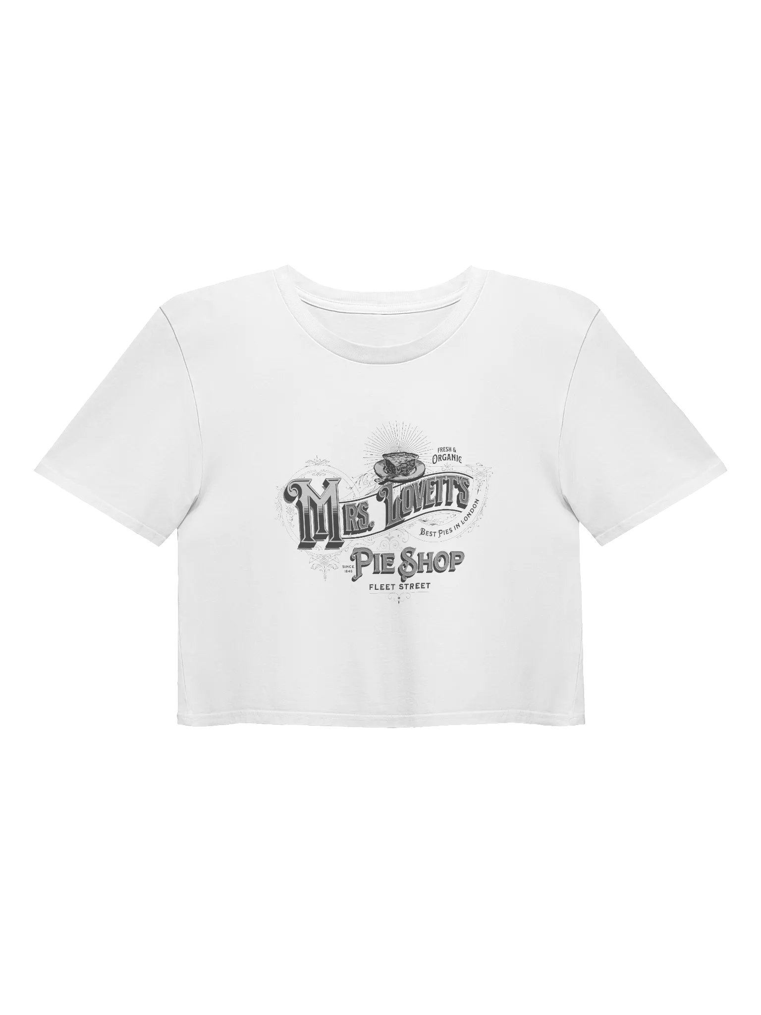 Mrs. Lovett’s Pie Shop Crop Top – AS Colour Women’s Premium Tee for Horror Musical Fans product image (6)